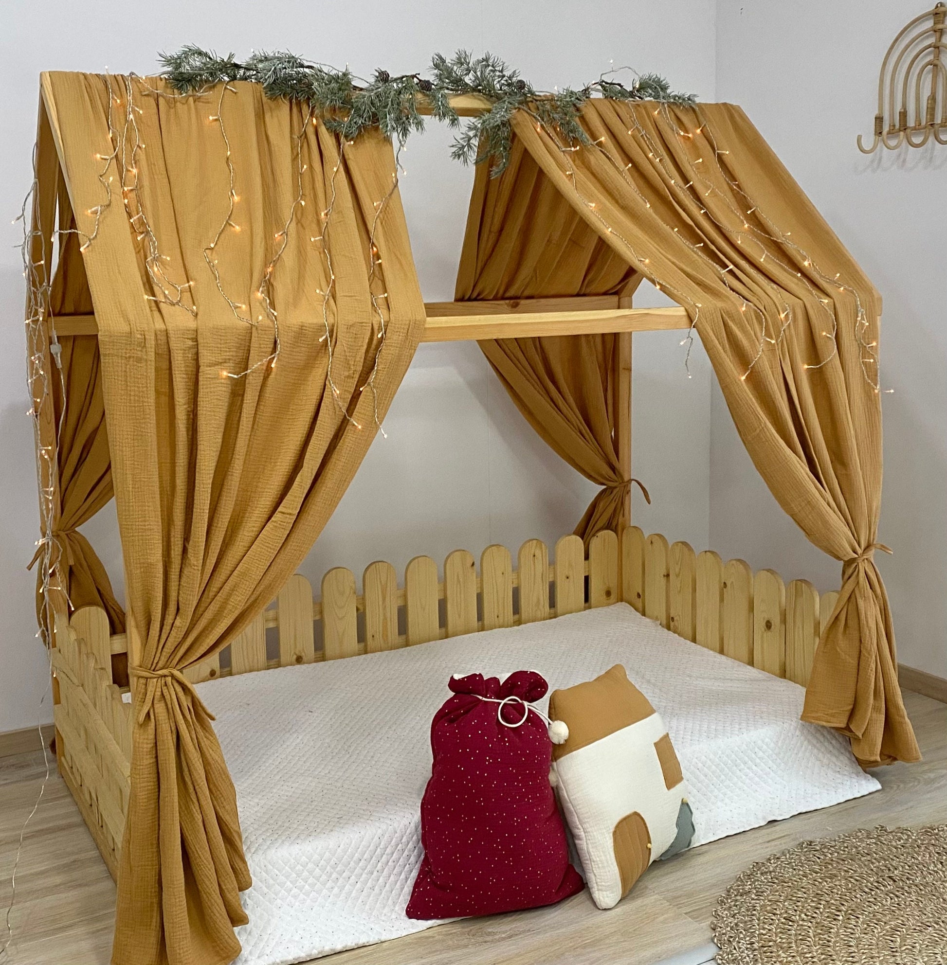 Muslin Canopy | Toddler Bed Canopy Gift Set