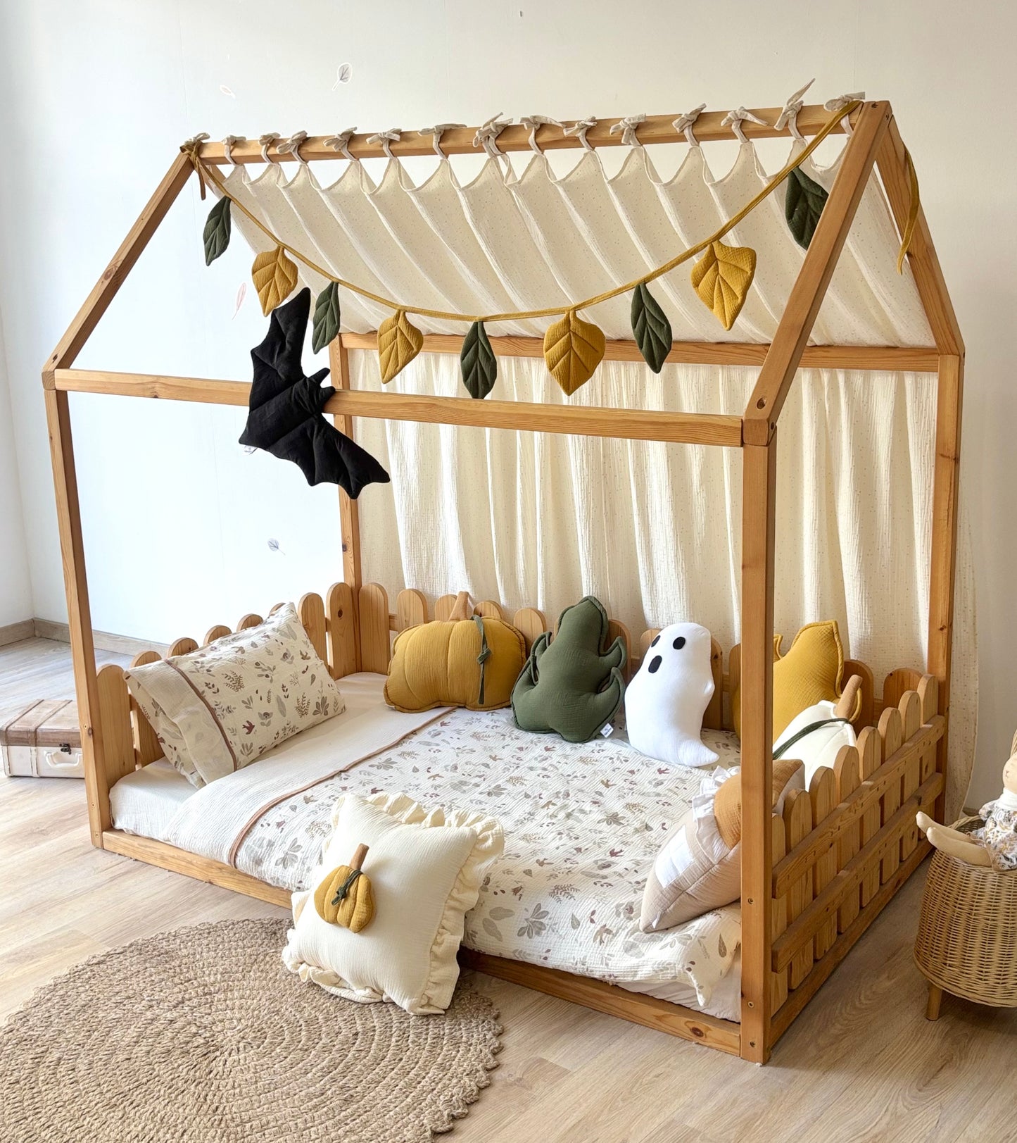 Muslin Canopy: Kids Reading Nook, Playroom Decor Halloween