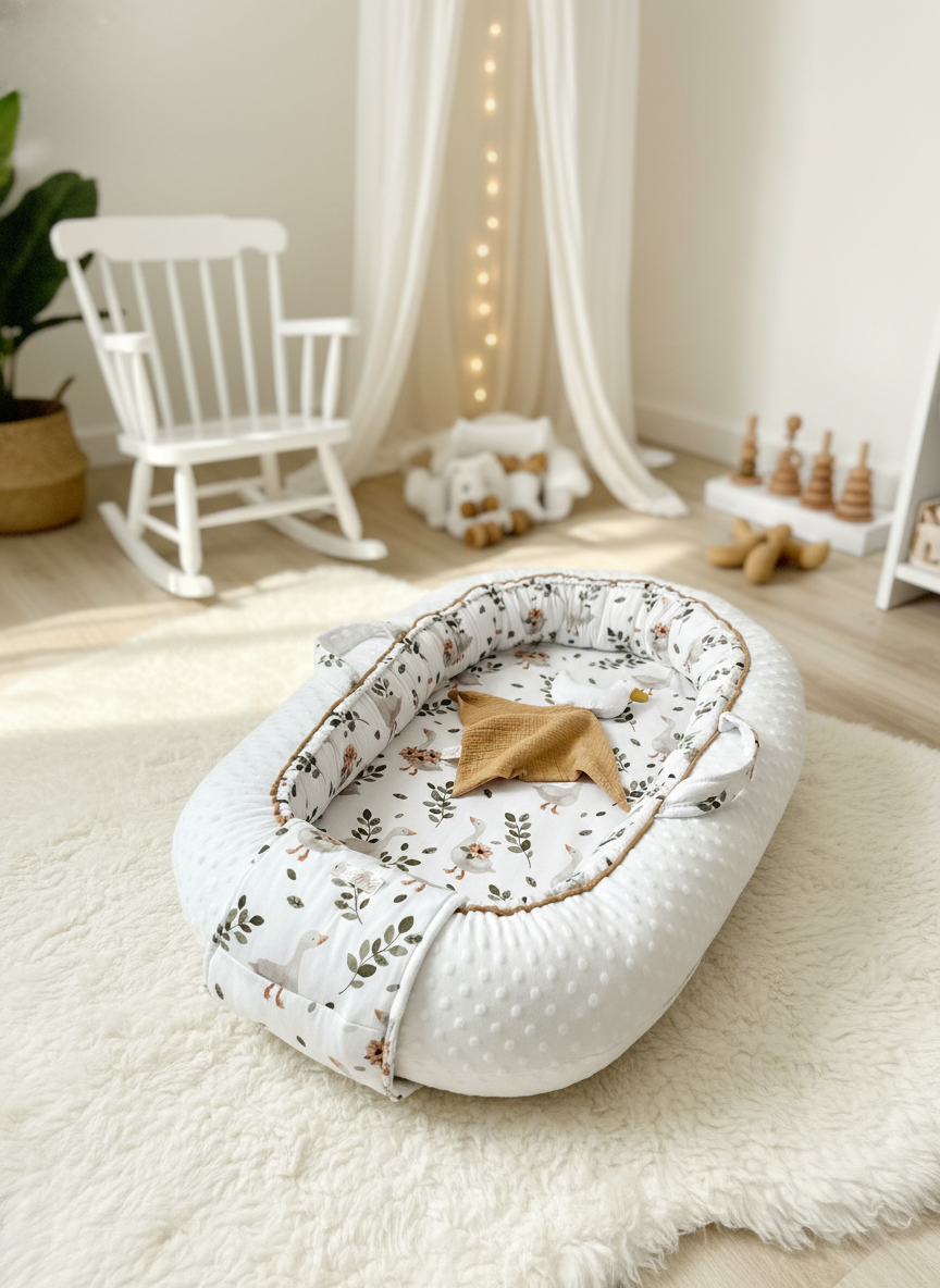 Handmade Baby Nest – Little Duck Cotton | Newborn Lounger for Crib