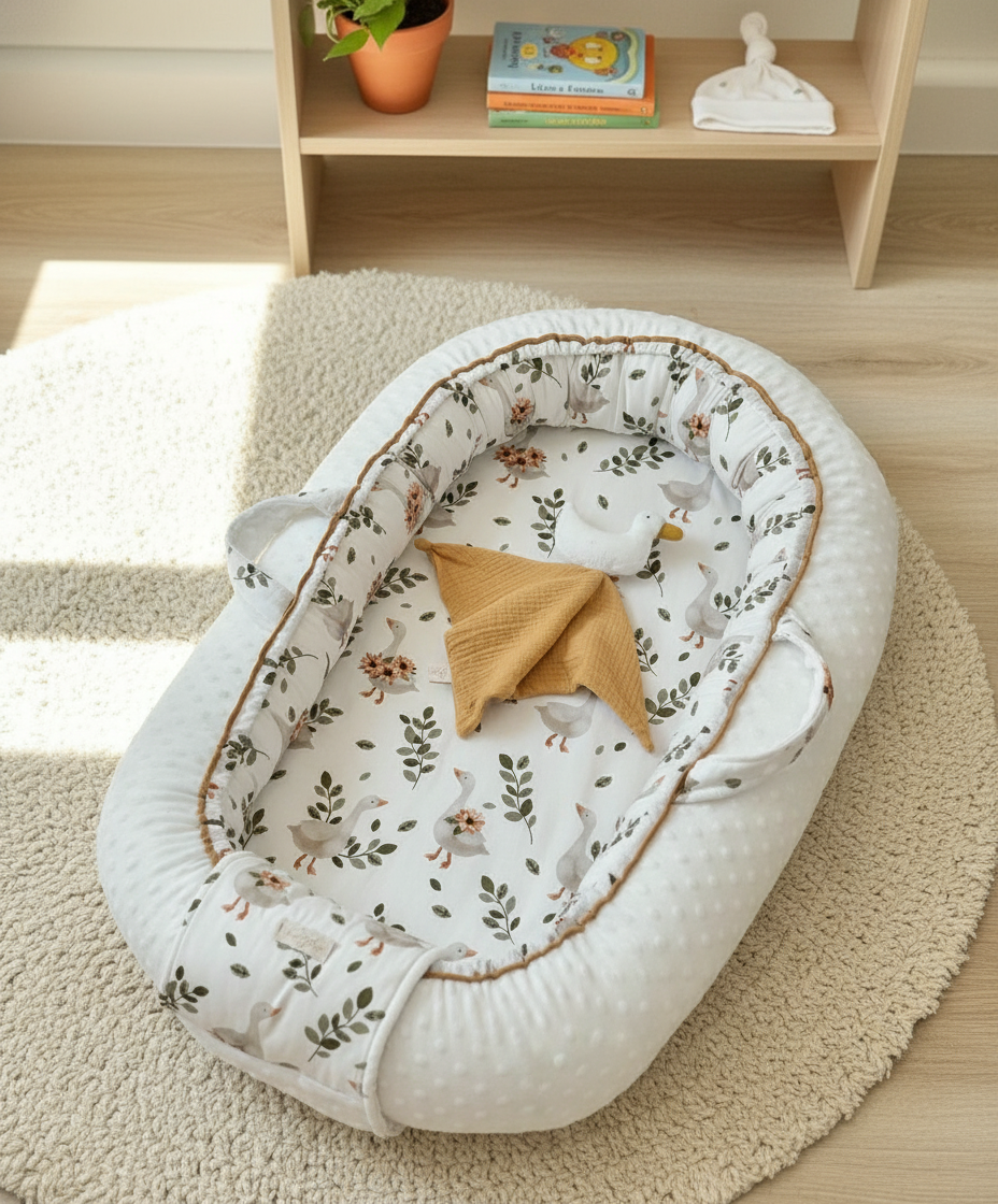 Handmade Baby Nest – Little Duck Cotton | Newborn Lounger for Crib