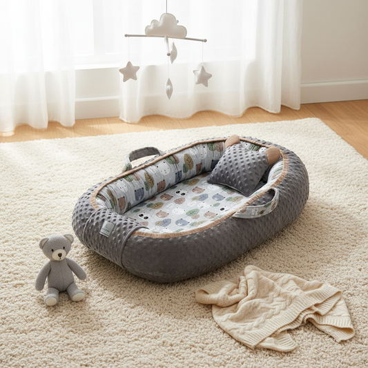 Handmade Baby Nest – Bear Buddies | Newborn Lounger for Crib