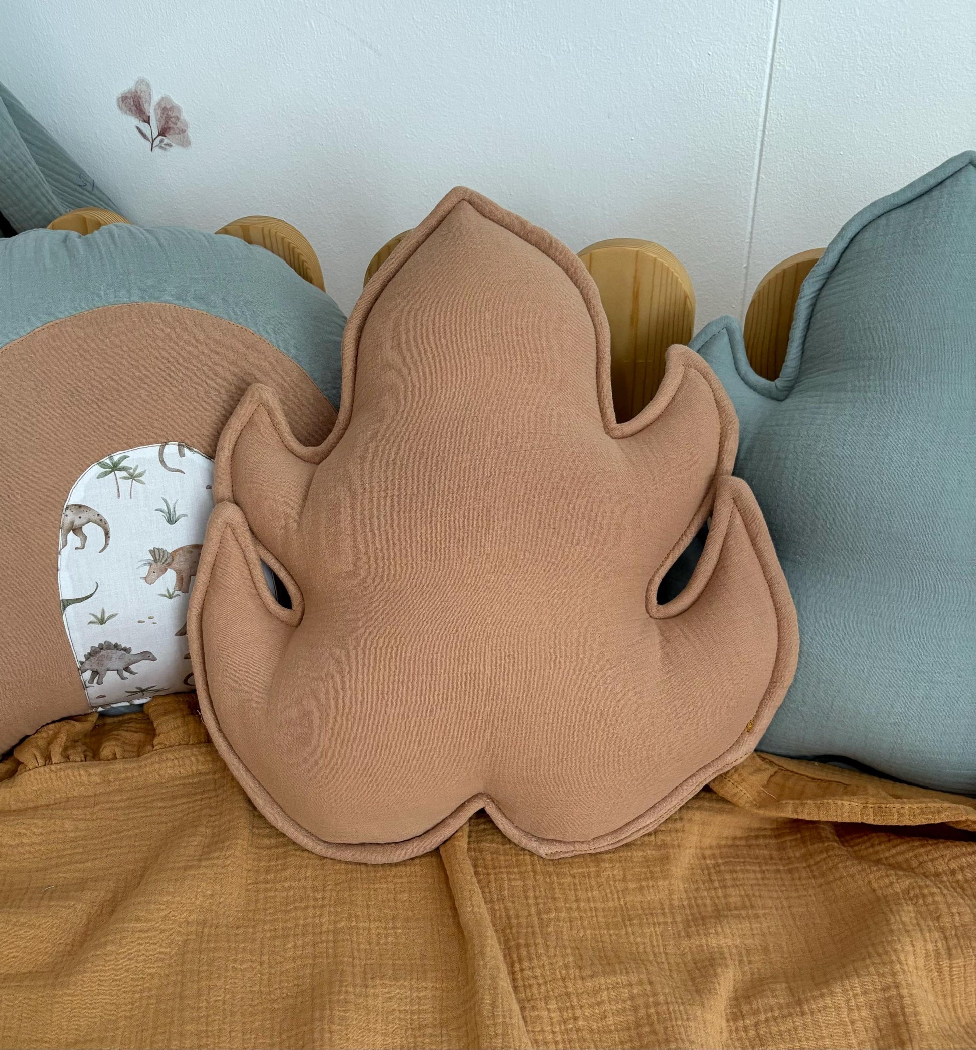 Kids Decorative Dino Pillow, Kids Room Decor Cushion Dinosaur